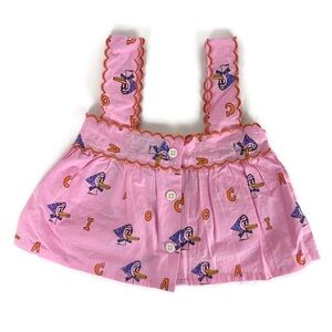 Wander & Wonder Ciao Anatra Layette Sleep Top in Pink/Multi